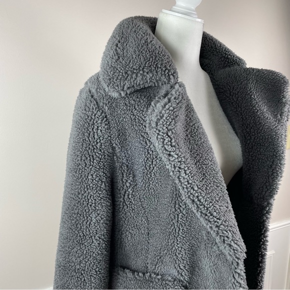 Sebby Collection Grey Teddy Sherpa Fleece NWT. SZ:S. - Picture 3 of 15